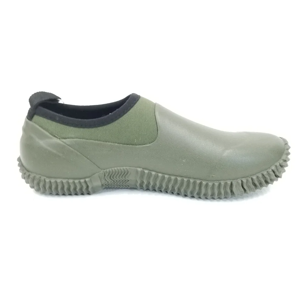 Hisea Shoes Men 8 Green‎ Waterproof Rubber Garden Boating Slip On Dock